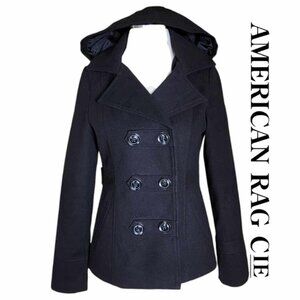 American Rag Double Breasted Pea Coat Size Small - Black